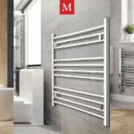 750mm Wide Matte Black Towel Rail Radiators