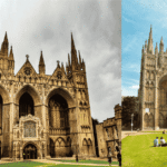 Peterborough Cathedral exterior with historic Norman architecture