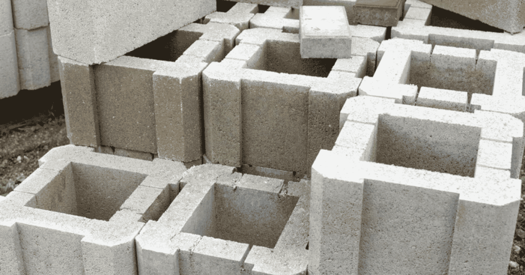 Concrete blocks in different sizes and types for UK building projects