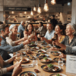 Restaurant staff providing a smooth dining experience for a large group booking
