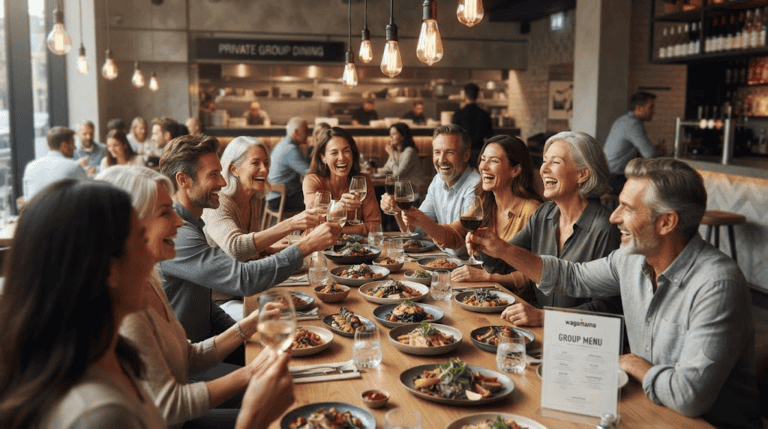 Restaurant staff providing a smooth dining experience for a large group booking