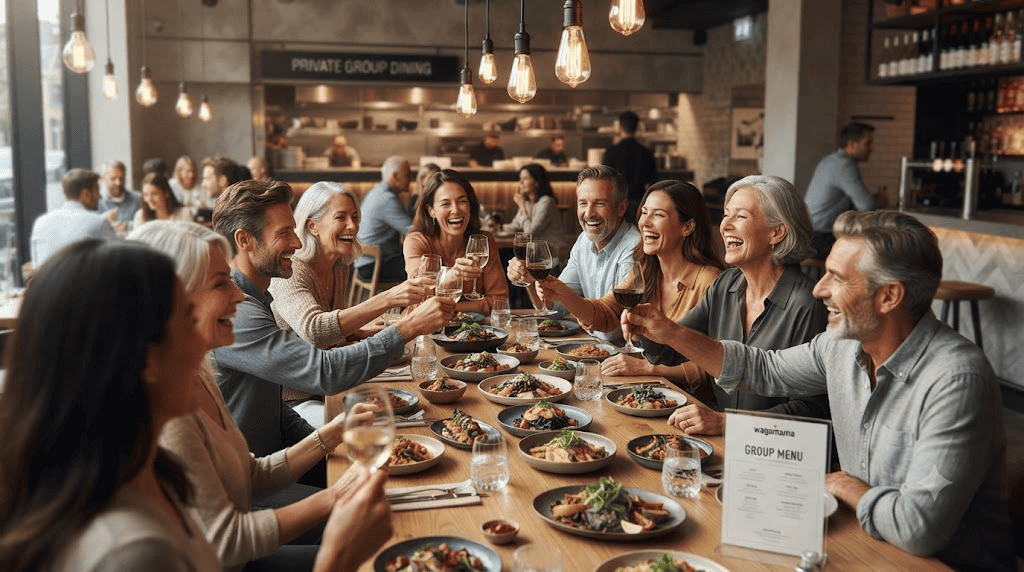 Restaurant staff providing a smooth dining experience for a large group booking