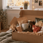 September care package with snacks, tea, coffee and treats for a student settling into university away from home.