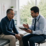 Doctor discussing long-term health and primary care with a patient